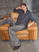 Grijs geruite pantalon michelle check tailor tie