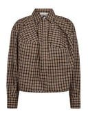 Bruine geruite blouse sophie dessert