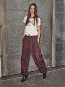 Bruine cargo broek cargo pull on