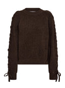Bruin gebreide trui duke tie knit