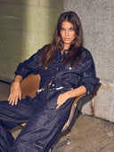 Denim cargo cropped jack