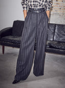 Pantalon met krijtstreep ivanna belt pant