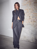 Pantalon met krijtstreep ivanna belt pant