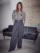 Pantalon met krijtstreep ivanna belt pant