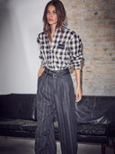 Pantalon met krijtstreep ivanna belt pant
