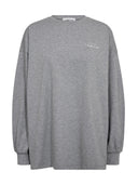 Grijs gemêleerde longsleeve crew neck ls tee