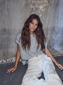 Grijs cropped t-shirt
