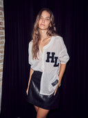 Mesh blouse drift court
