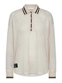 Off white mesh polo drift polo blouse