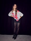 Mesh American football tee met print