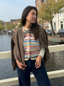 Handgebreid alpaca gilet anabel