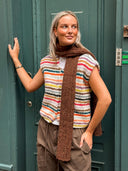 Handgebreid wollen gilet anabel