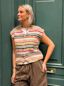 Handgebreid wollen gilet anabel