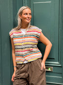 Handgebreid wollen gilet anabel