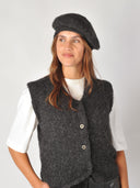 Antraciet alpaca muts isla