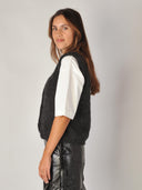 Handgebreid alpaca gilet anabel