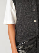 Handgebreid alpaca gilet anabel