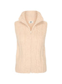 Zacht alpaca gilet met rits chaleco elisa