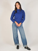 Handgebreide alpaca trui daisy