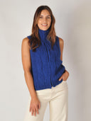 Zacht alpaca gilet met rits chaleco elisa