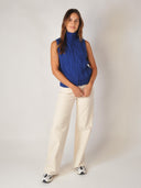 Zacht alpaca gilet met rits chaleco elisa