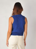 Zacht alpaca gilet met rits chaleco elisa