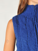 Zacht alpaca gilet met rits chaleco elisa