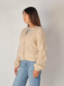 Handgebreid alpaca vest rafaela