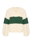 Alpaca vest met contrast streep la linda