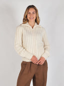 Gebreid alpaca vest ice bomber