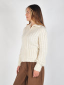 Gebreid alpaca vest ice bomber