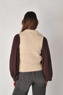 Zacht alpaca gilet met rits chaleco elisa