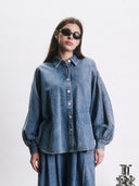 Oversized denim blouse atlas