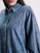 Oversized denim blouse atlas