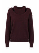 Gelaagde bordeaux trui gideon
