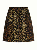 Leopard mini rok garbo