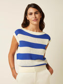 Blauw gestreepte top eva