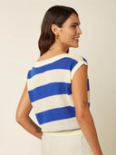 Blauw gestreepte top eva
