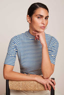 Blauwe turtle top mariniere stripe