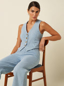 blauw gestreepte jeans beatriz