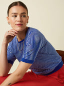 Blauwe top agnes