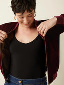Bordeaux velvet jacket bessie