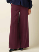 Bordeaux wide leg pantalon chloe