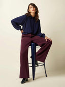 Bordeaux wide leg pantalon chloe