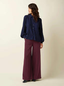 Bordeaux wide leg pantalon chloe