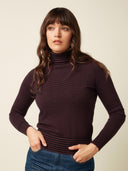 Gestreepte rollneck top sere