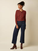 Donkerblauwe jeans paige pocket pants