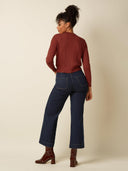 Donkerblauwe jeans paige pocket pants