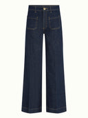 Donkerblauwe jeans paige pocket pants