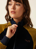 donkerblauw vest lila
